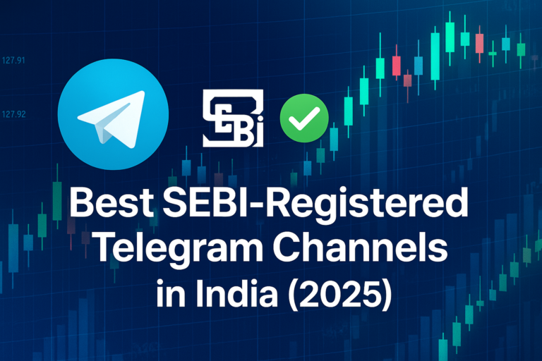 make a blog post image for best sebi registered telegram channels in India